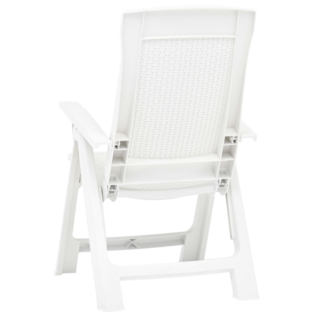 Chaises de jardin 2 pcs réglables en plastique