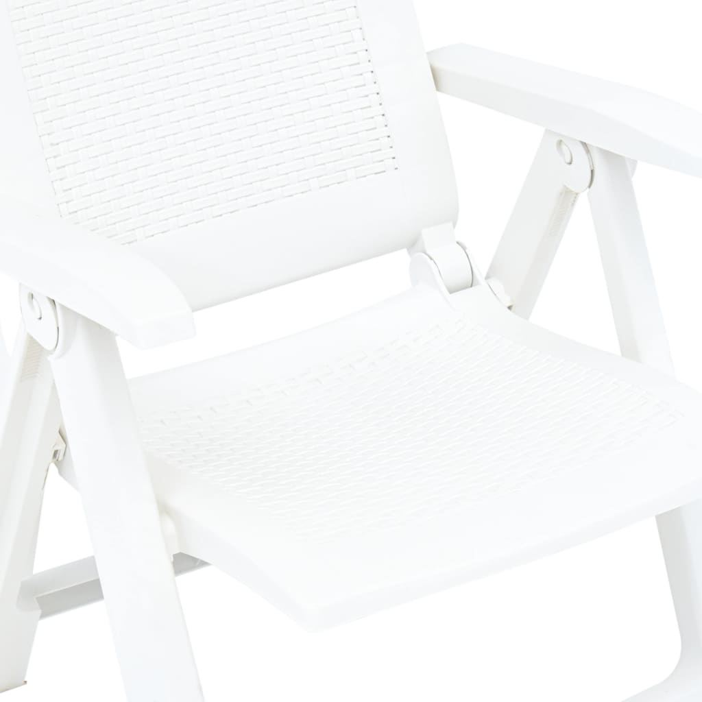 Chaises de jardin 2 pcs réglables en plastique