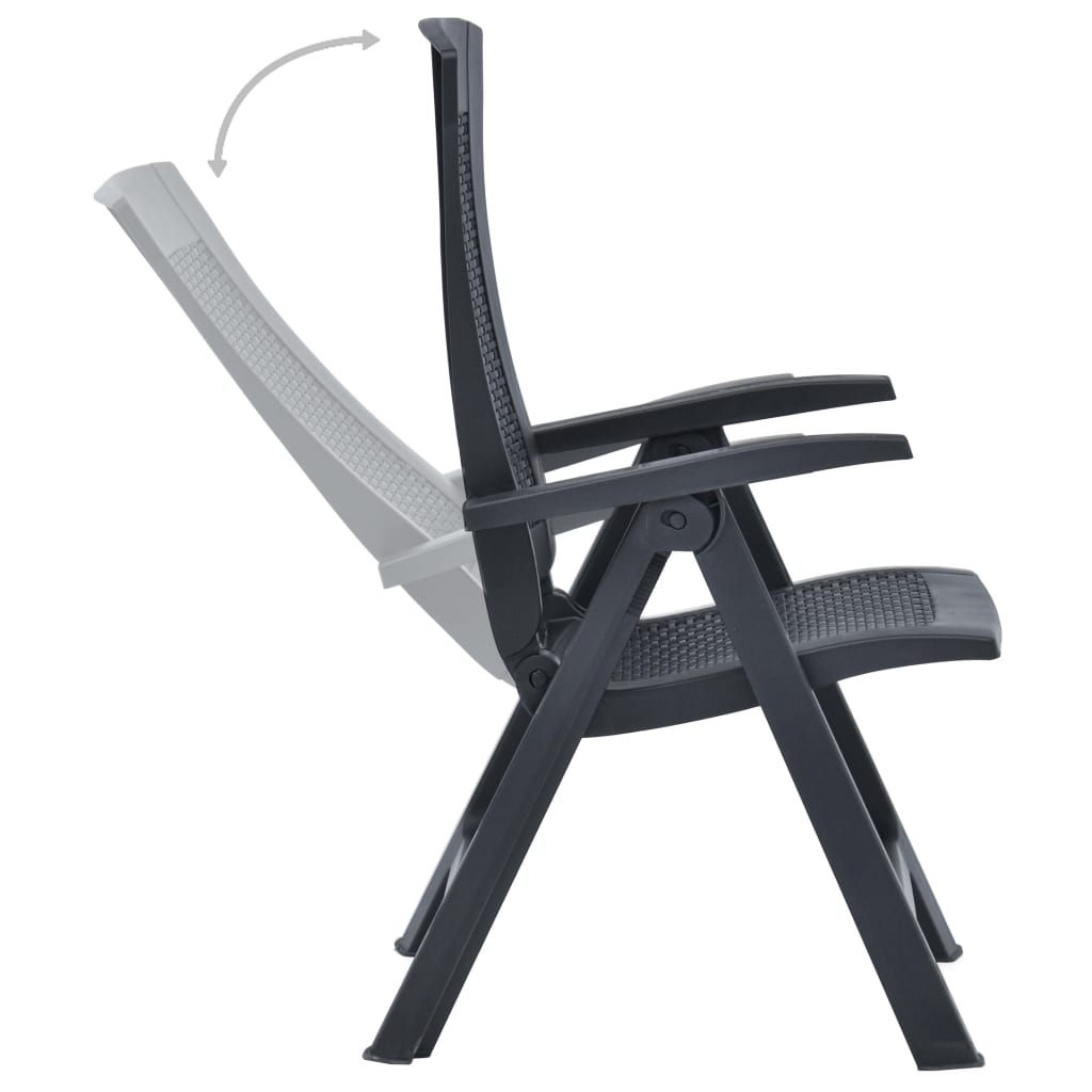 Chaises de jardin 2 pcs réglables en plastique