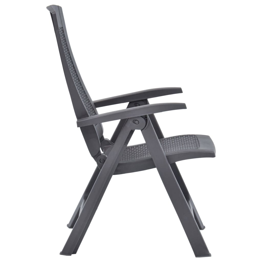 Chaises de jardin 2 pcs réglables en plastique