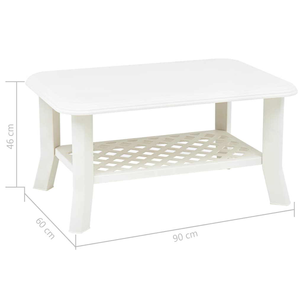 Salontafel 90x60x46 cm kunststof