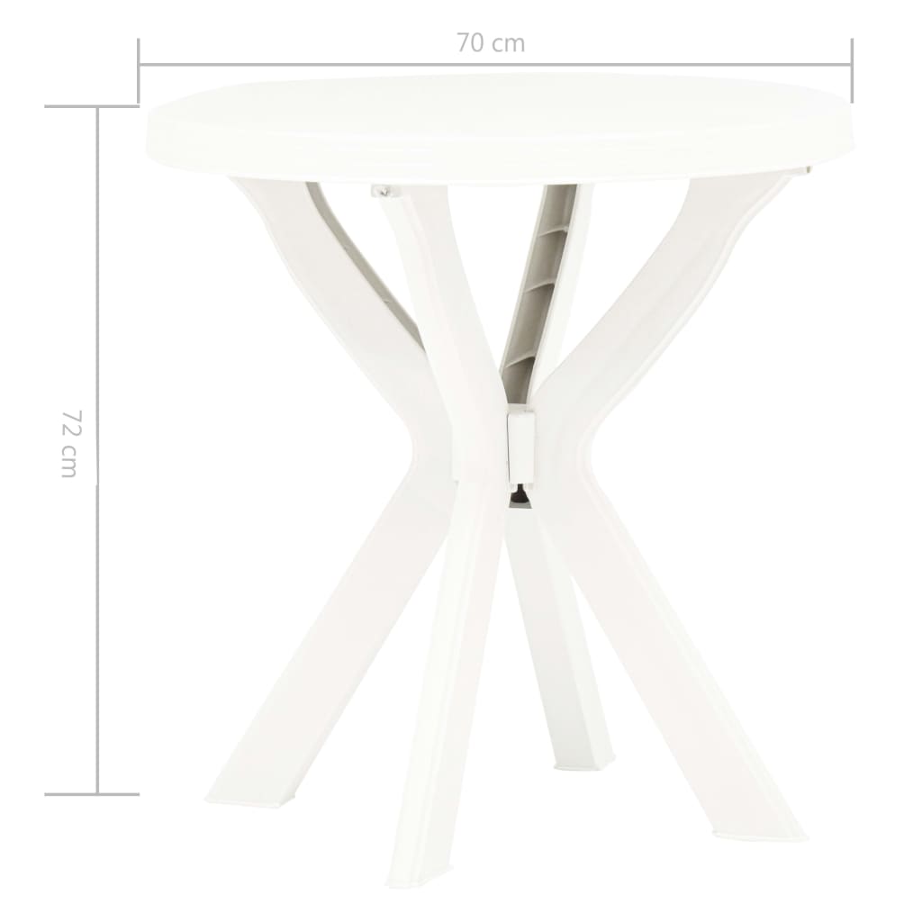 Table bistro Ø70 cm en plastique