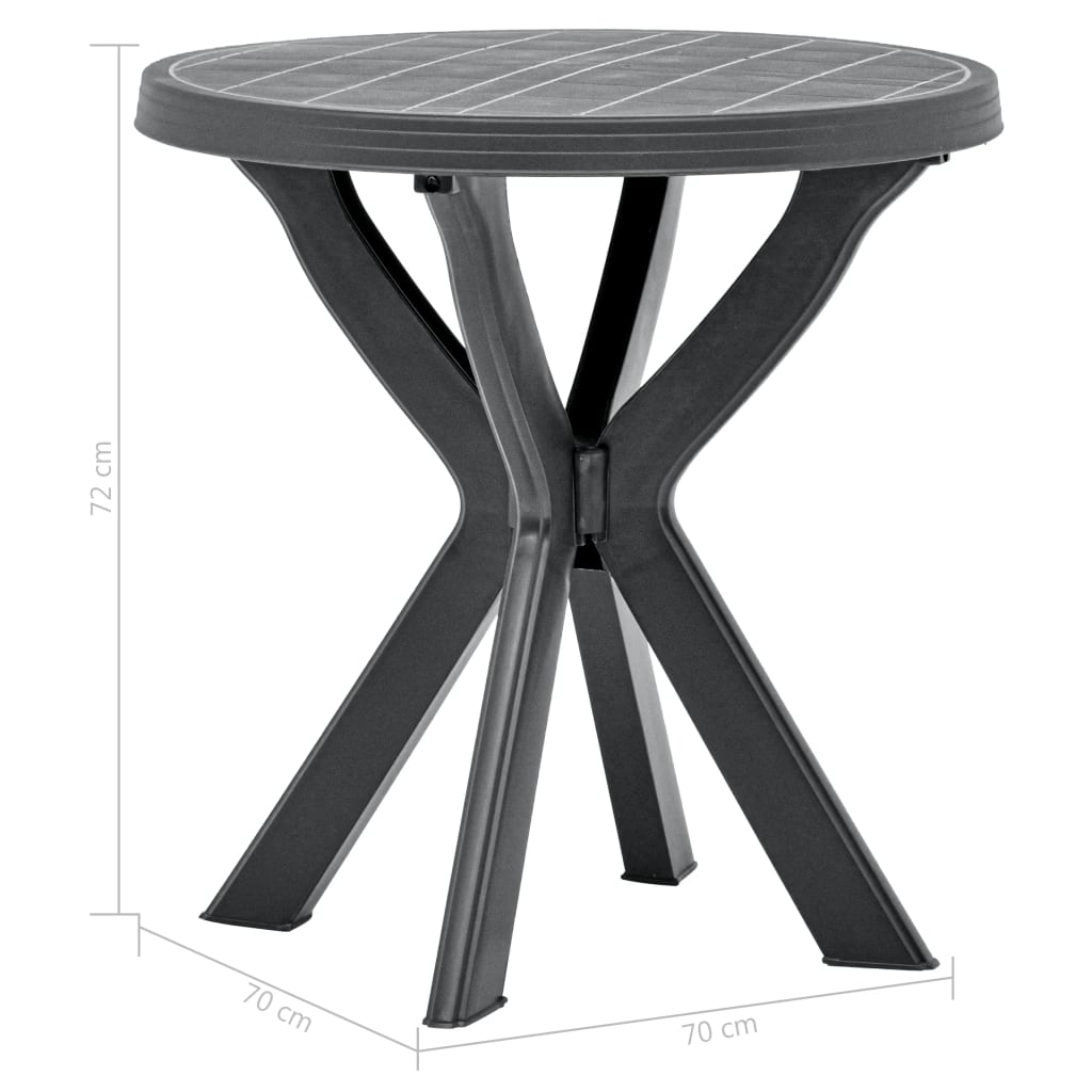 Table bistro Ø70 cm en plastique