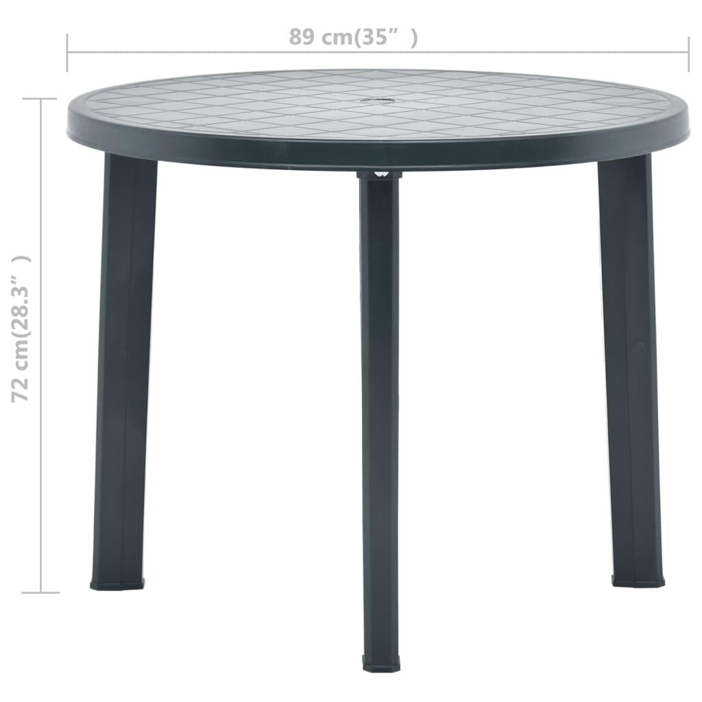 Table de jardin 89 cm en plastique