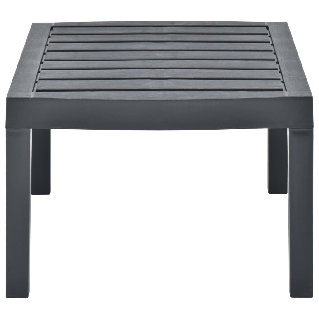 Table de jardin 78x55x38 cm plastique, anthracite