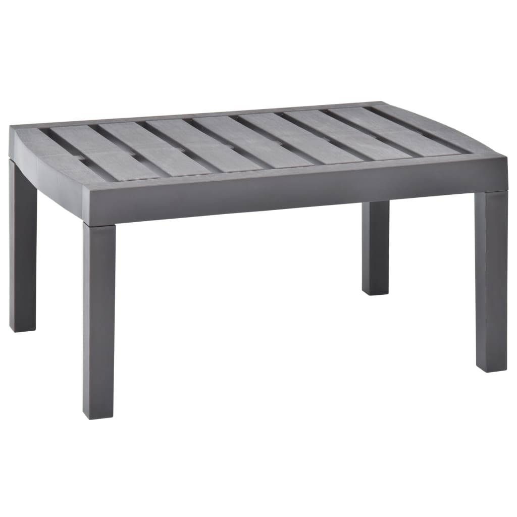 Table de jardin 78x55x38 cm plastique, anthracite