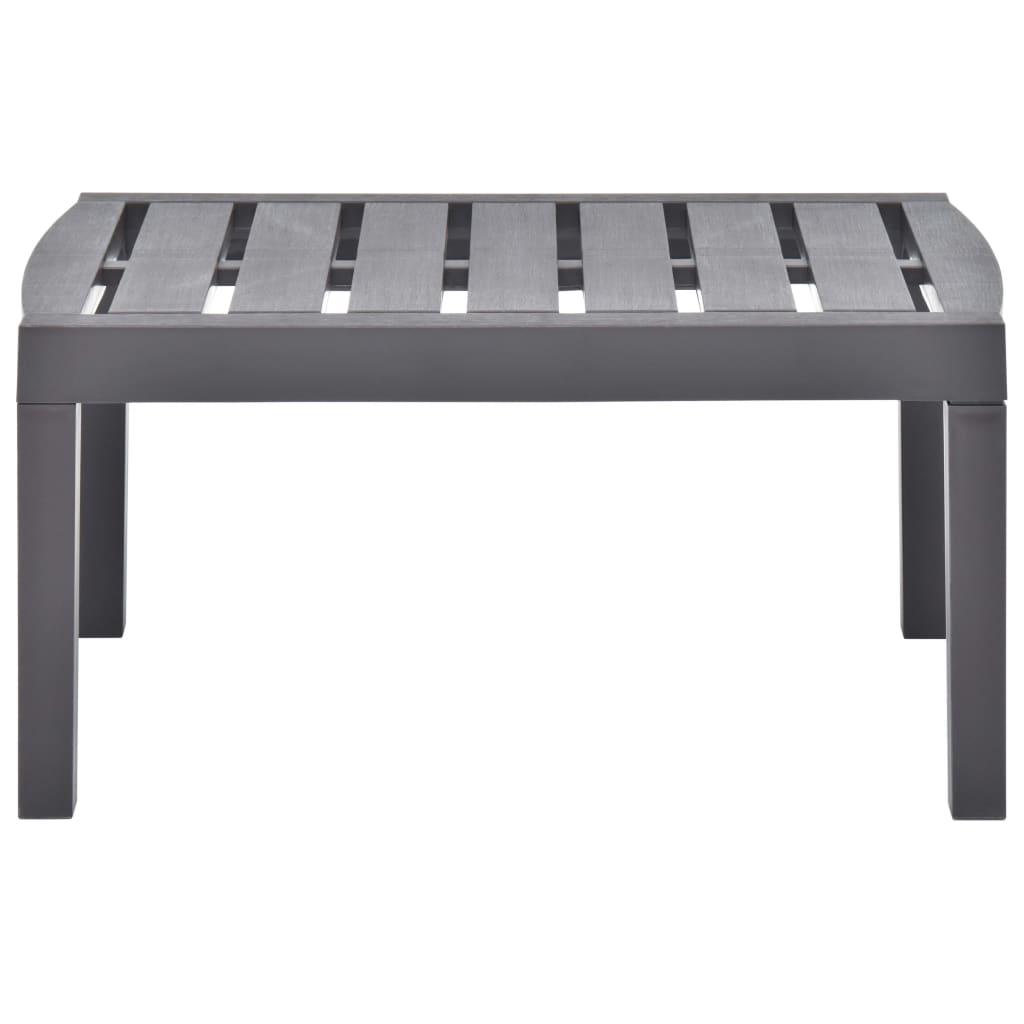 Table de jardin 78x55x38 cm plastique, anthracite