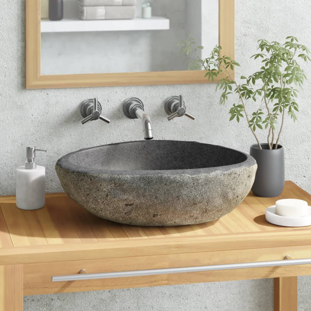 Lavabo ovale (45-53)x(34-41) cm pierre de rivière