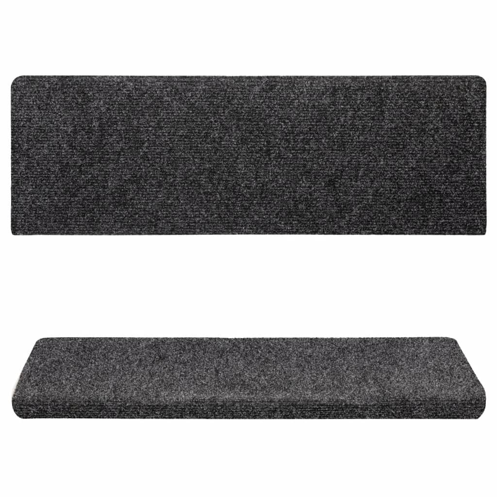 Tapis d'escalier 5 pcs 65x21x4 cm feutre aiguilleté