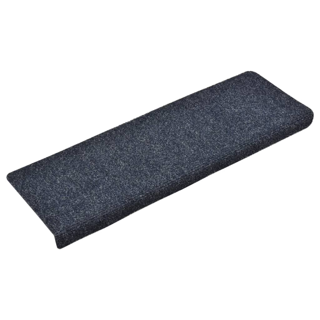 Tapis d'escalier 15 pcs 65x21x4 cm feutre aiguilleté