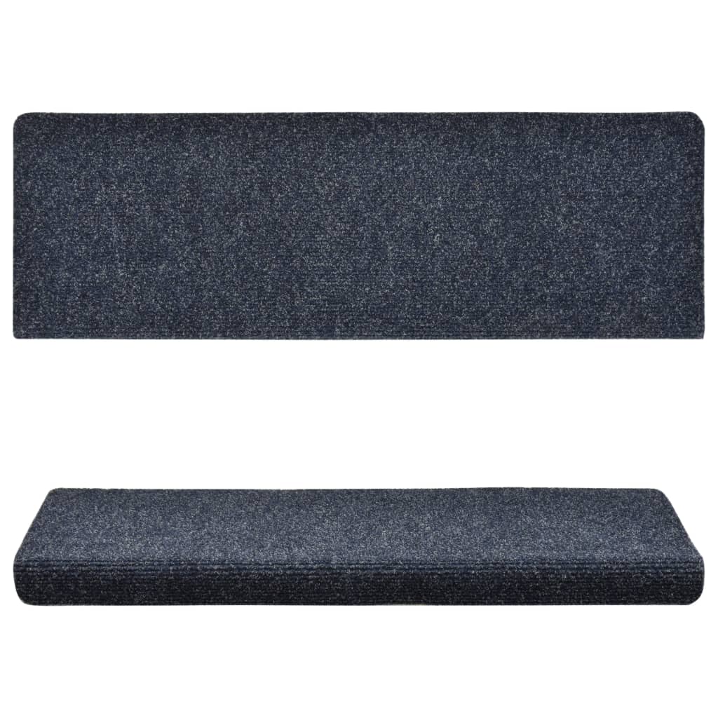 Tapis d'escalier 15 pcs 65x21x4 cm feutre aiguilleté