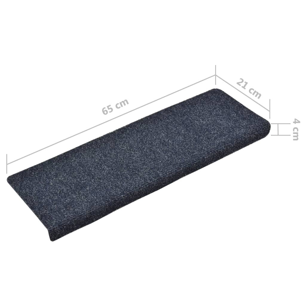 Tapis d'escalier 5 pcs 65x21x4 cm feutre aiguilleté