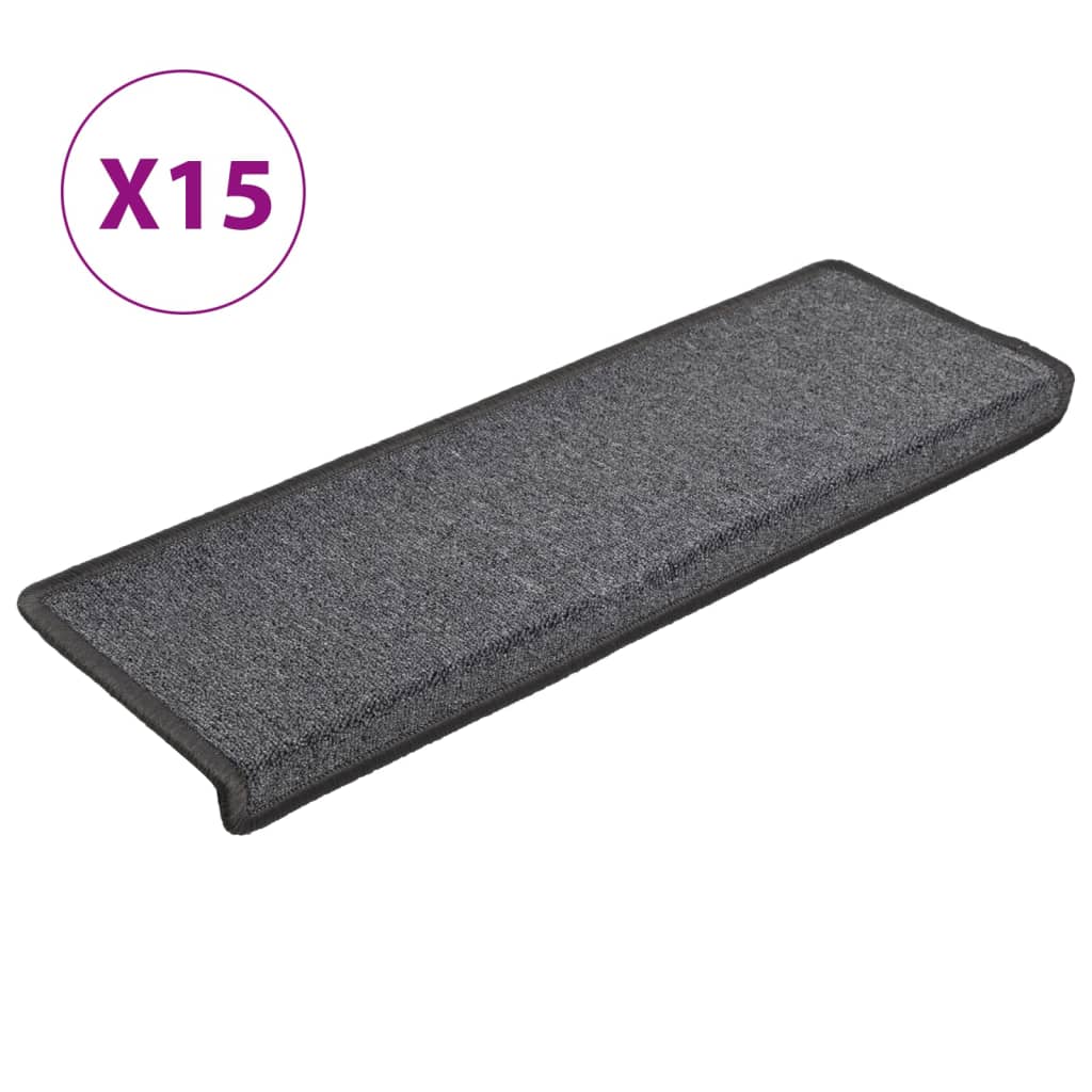 Tapis d'escalier 15 pcs 65x21x4 cm