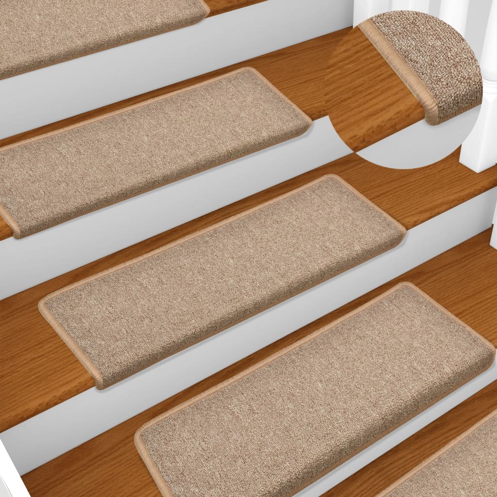 Tapis d'escalier 15 pcs 65x21x4 cm