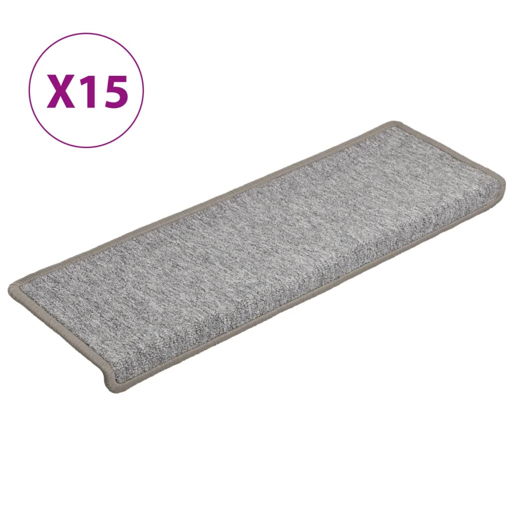 Tapis d'escalier 15 pcs 65x21x4 cm