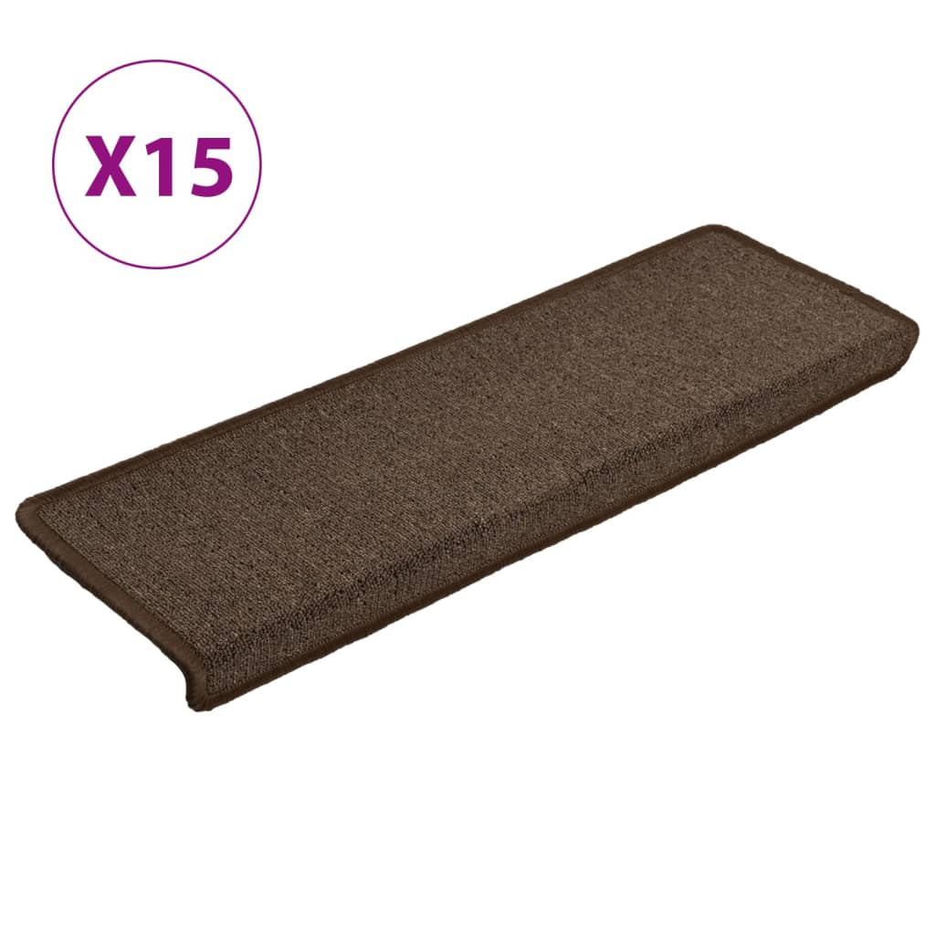 Tapis d'escalier 15 pcs 65x21x4 cm