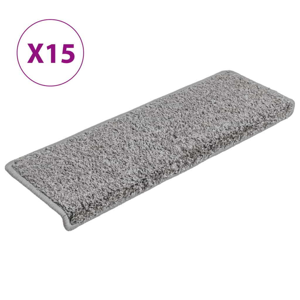 Tapis d'escalier 15 pcs 65x21x4 cm doré