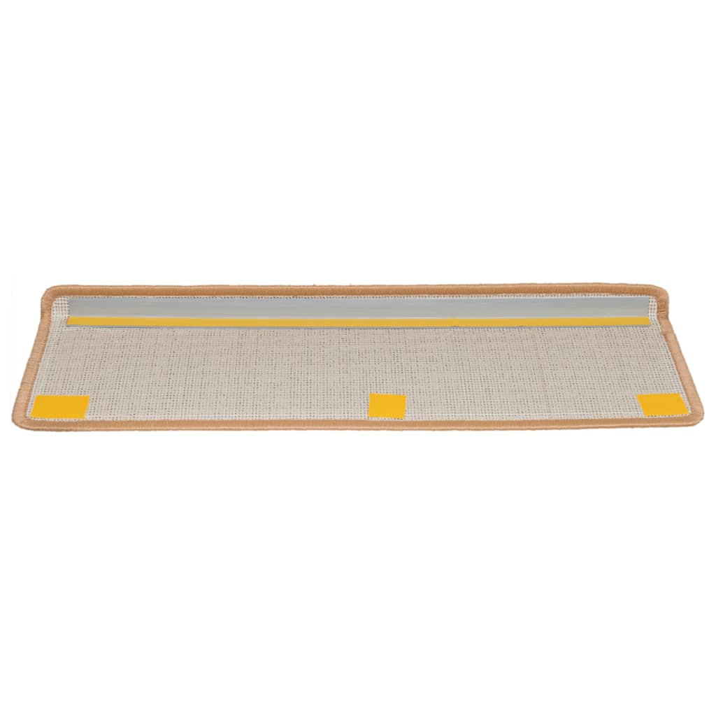 Tapis d'escalier 15 pcs 65x21x4 cm doré