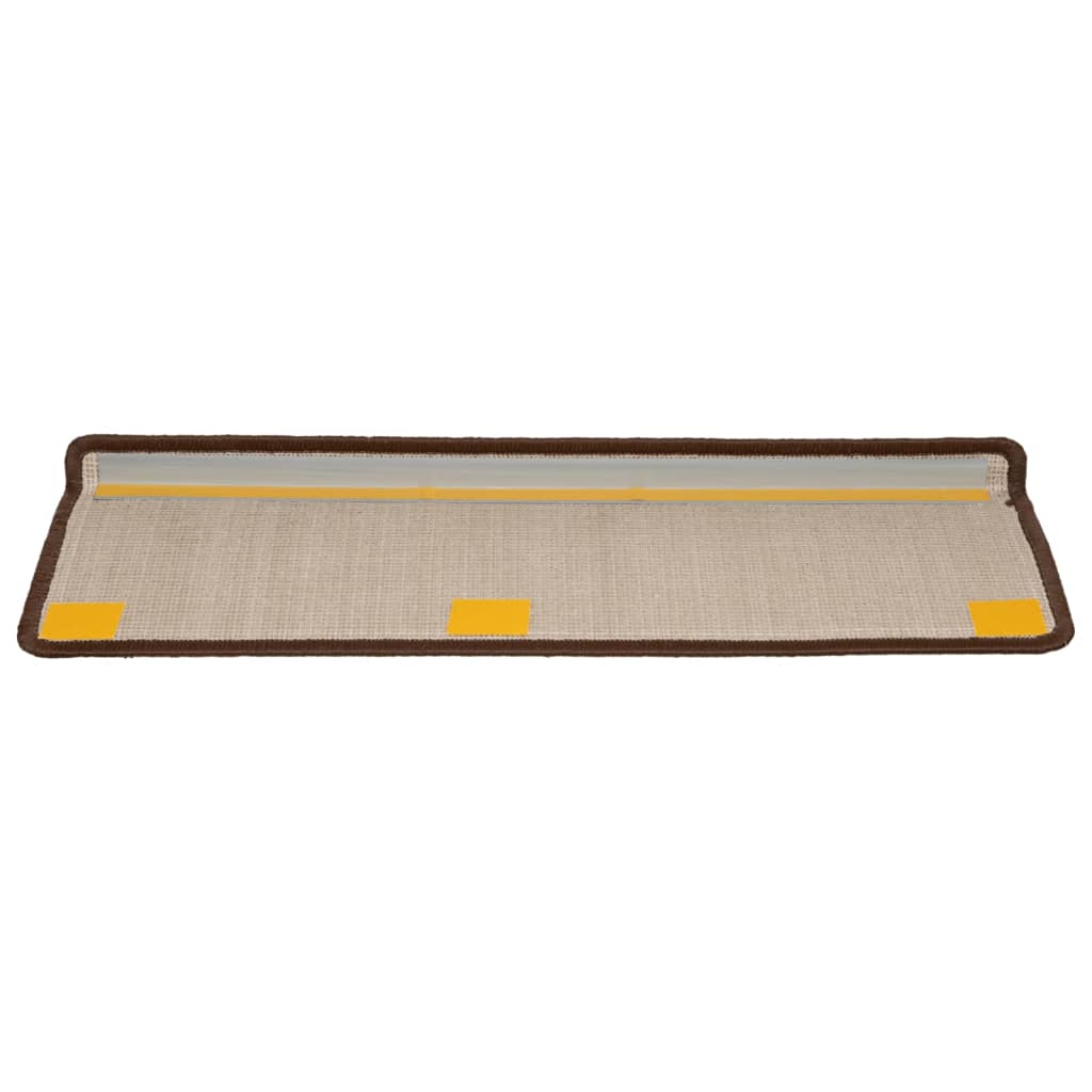 Tapis d'escalier 15 pcs 65x21x4 cm doré