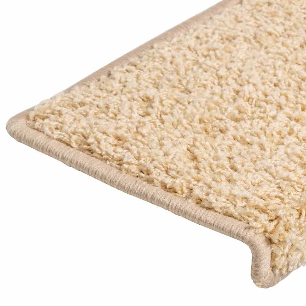 Tapis d'escalier 15 pcs 65x21x4 cm doré