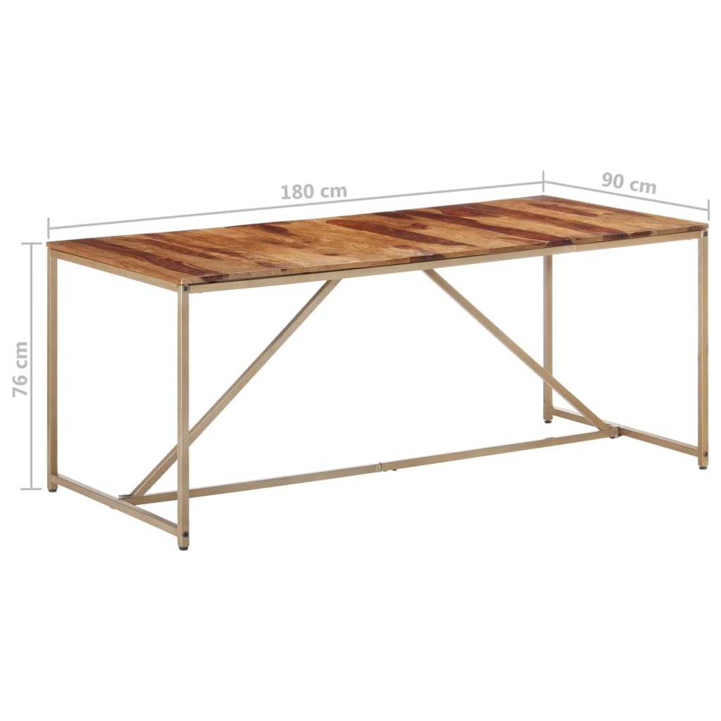 Table à manger 180x90x76 cm en bois de Sesham massif