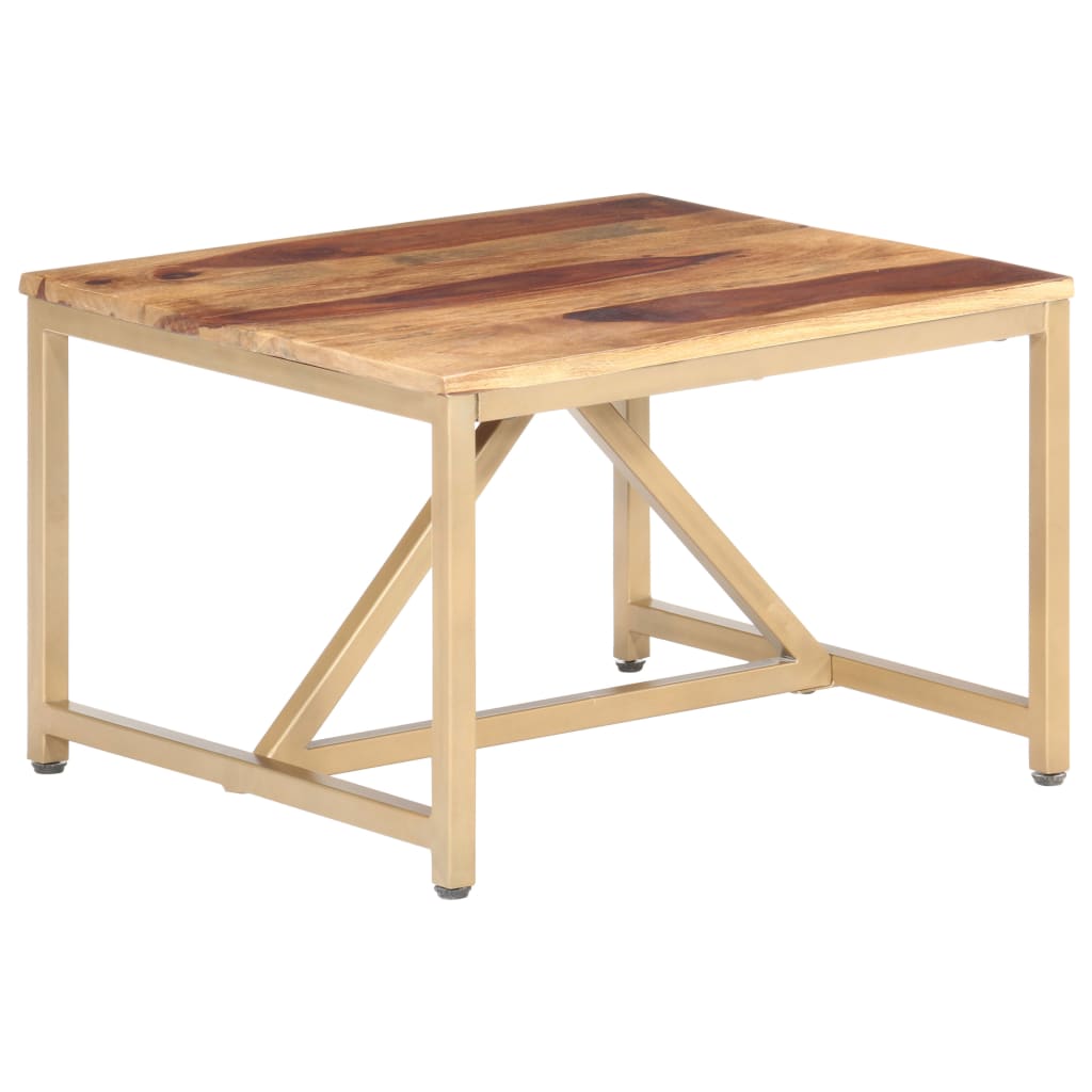 Table d'appoint 60x60x40 cm en bois de Sesham massif