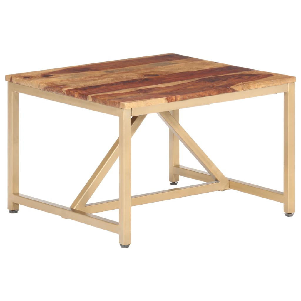 Table d'appoint 60x60x40 cm en bois de Sesham massif