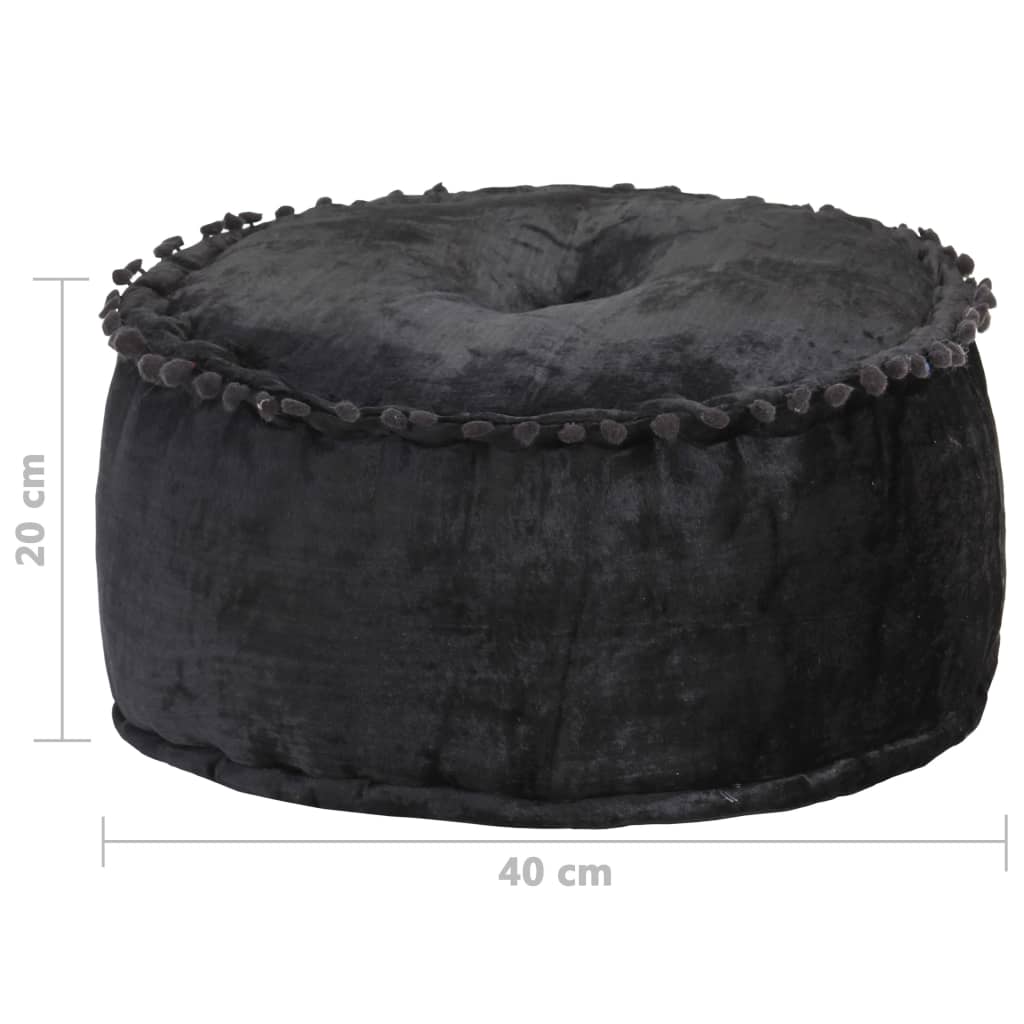 Pouf rond 40x20 cm velours