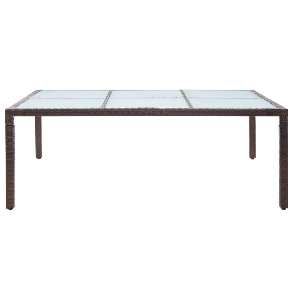 Table de jardin 200x150x74 cm poly rotin