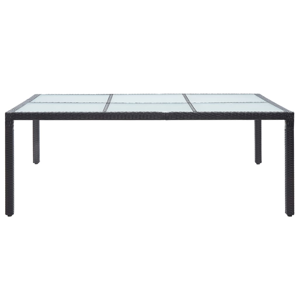 Table de jardin 200x150x74 cm poly rotin