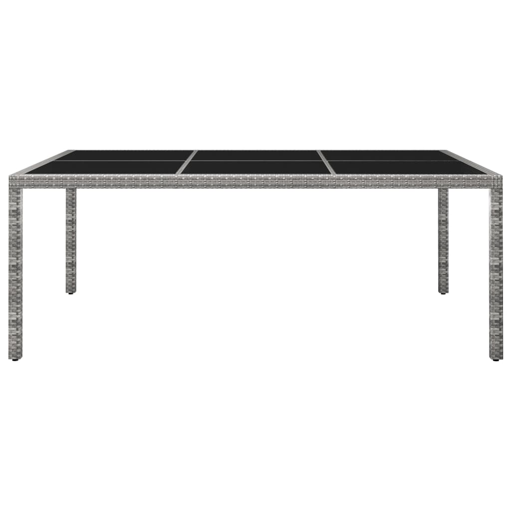 Table de jardin 200x150x74 cm poly rotin