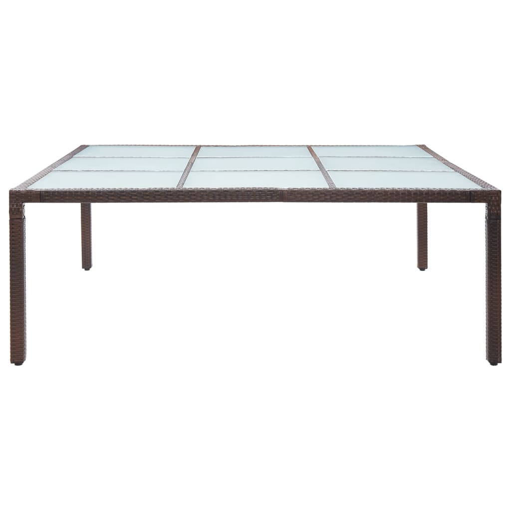 Table de jardin 200x200x74 cm poly rotin