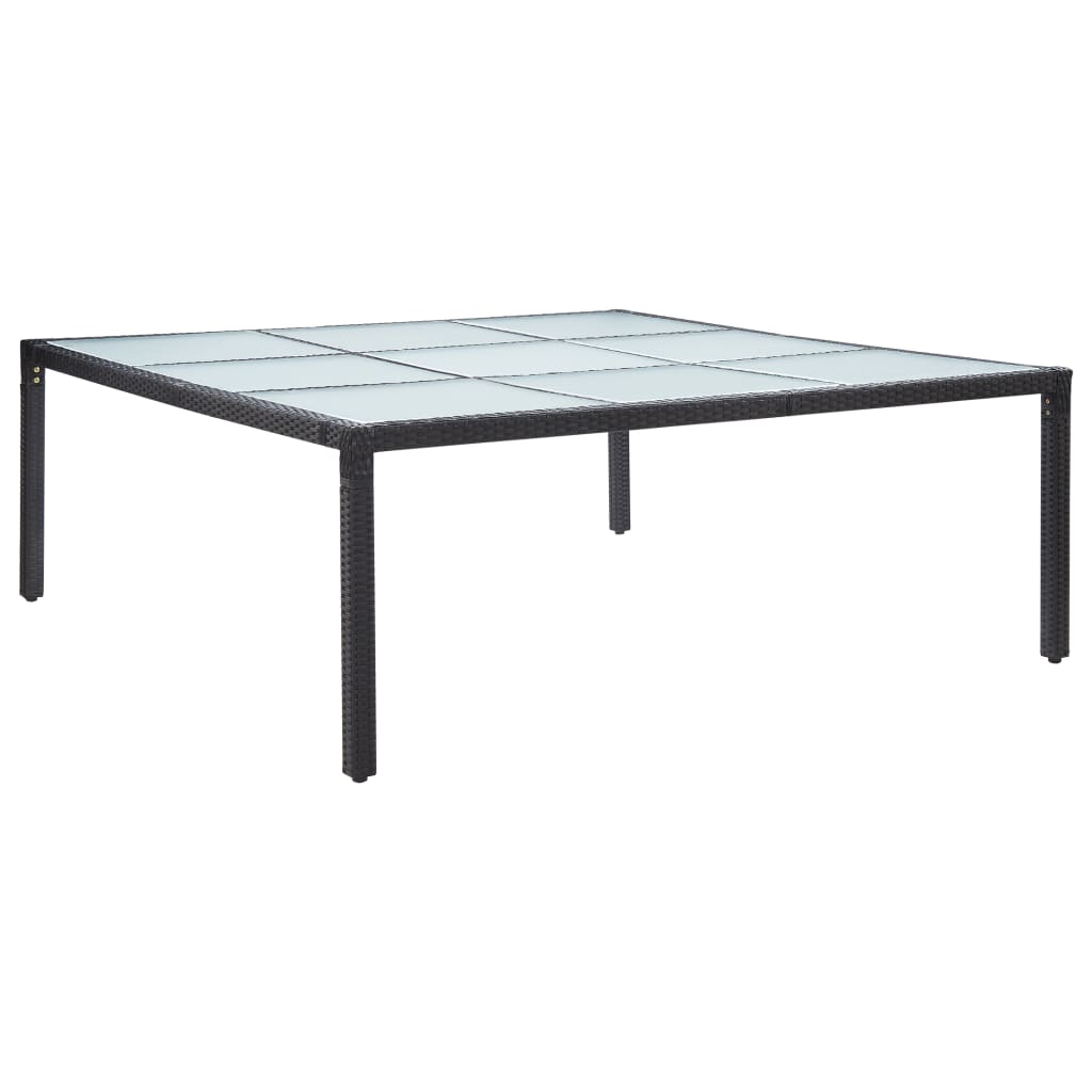 Table de jardin 200x200x74 cm poly rotin