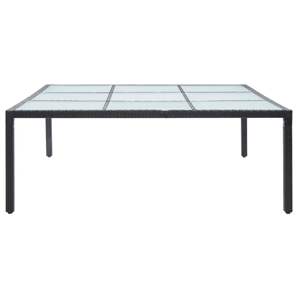 Table de jardin 200x200x74 cm poly rotin