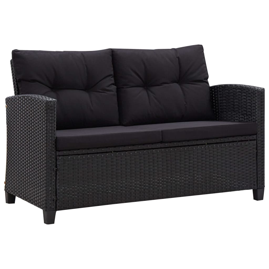 6-delige Loungeset met kussens poly rattan