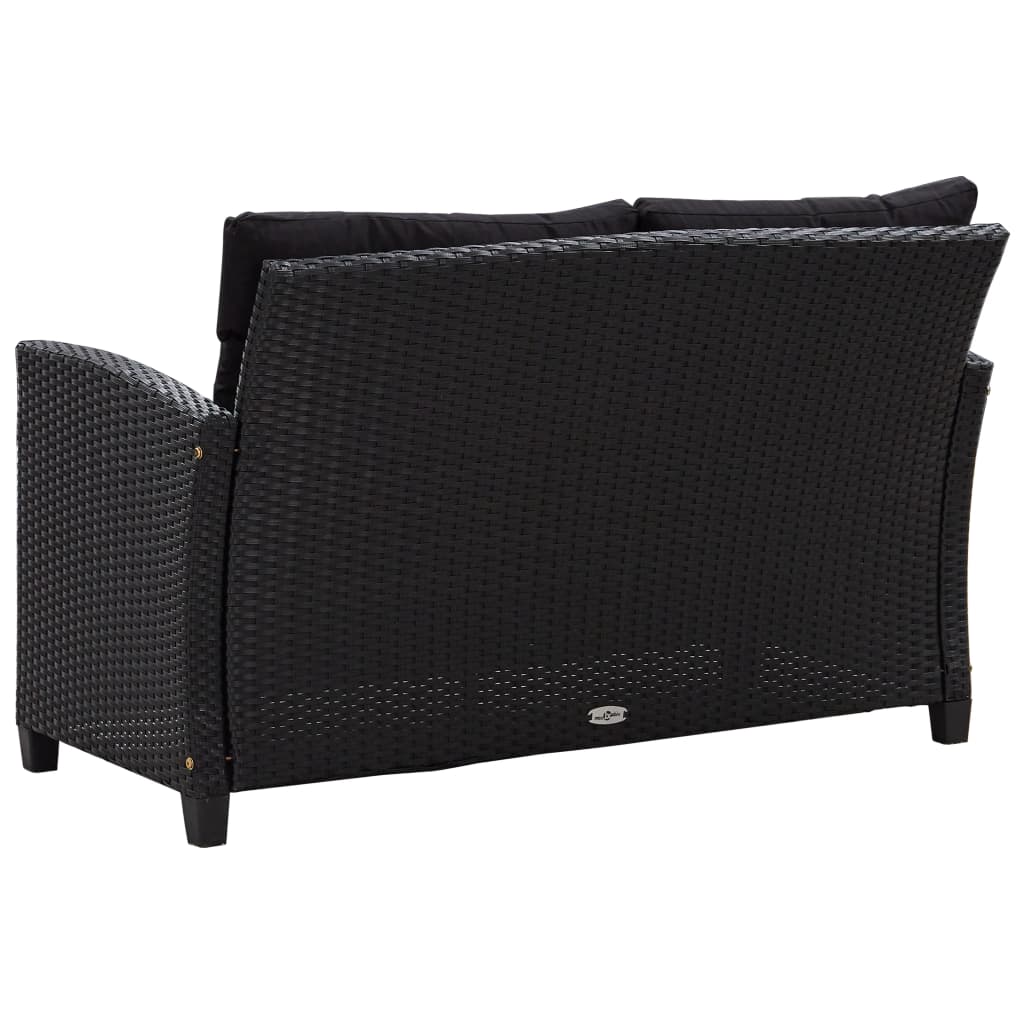 6-delige Loungeset met kussens poly rattan