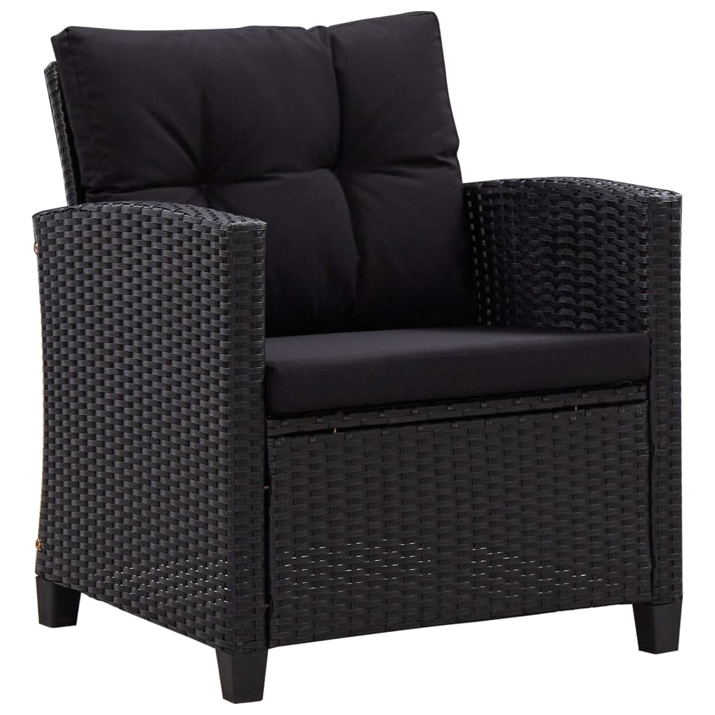 6-delige Loungeset met kussens poly rattan