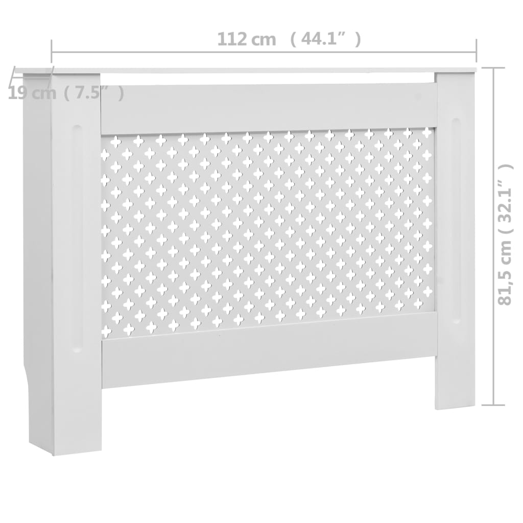 Radiatorombouw 205 cm MDF grijs