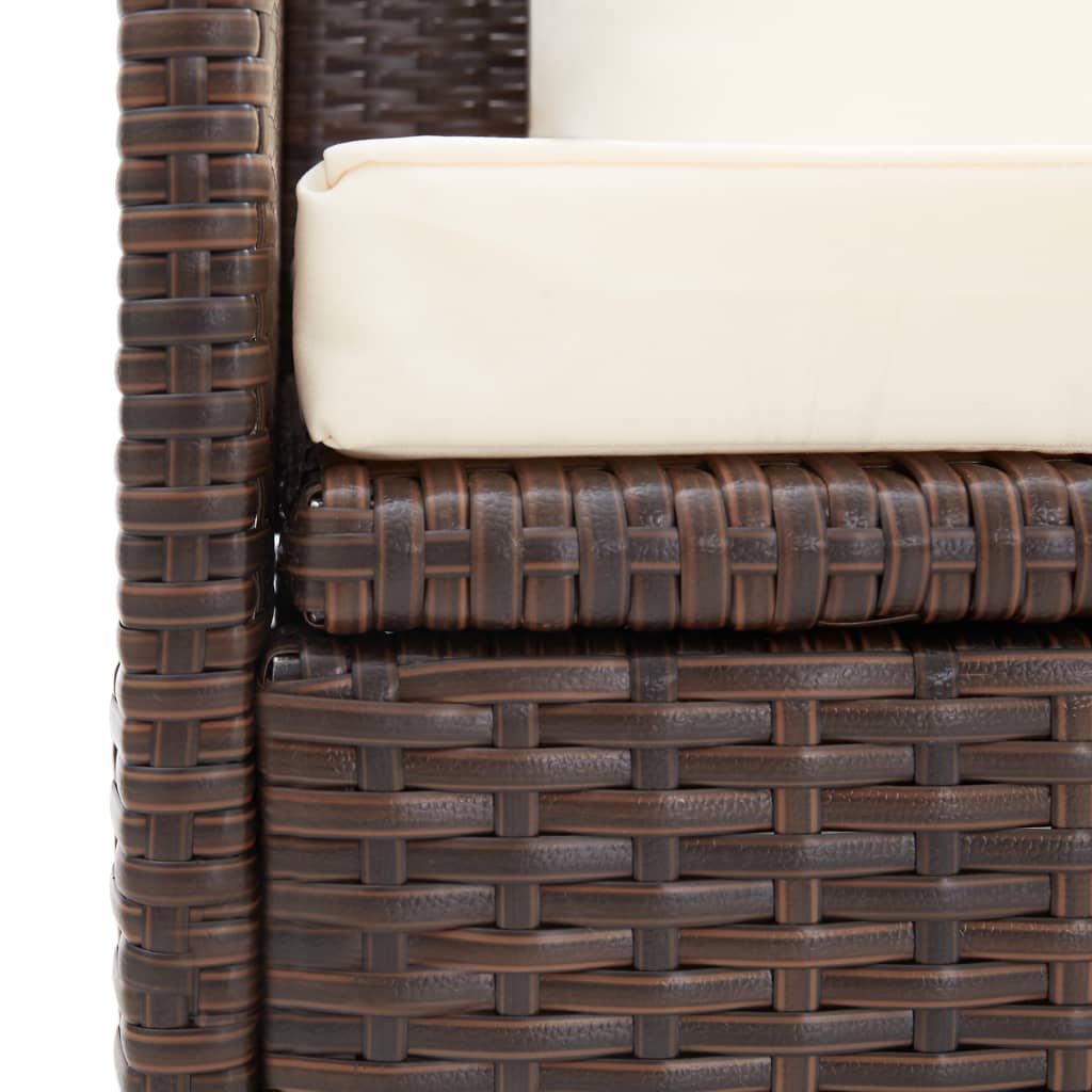 Tuinbed met kussens poly rattan