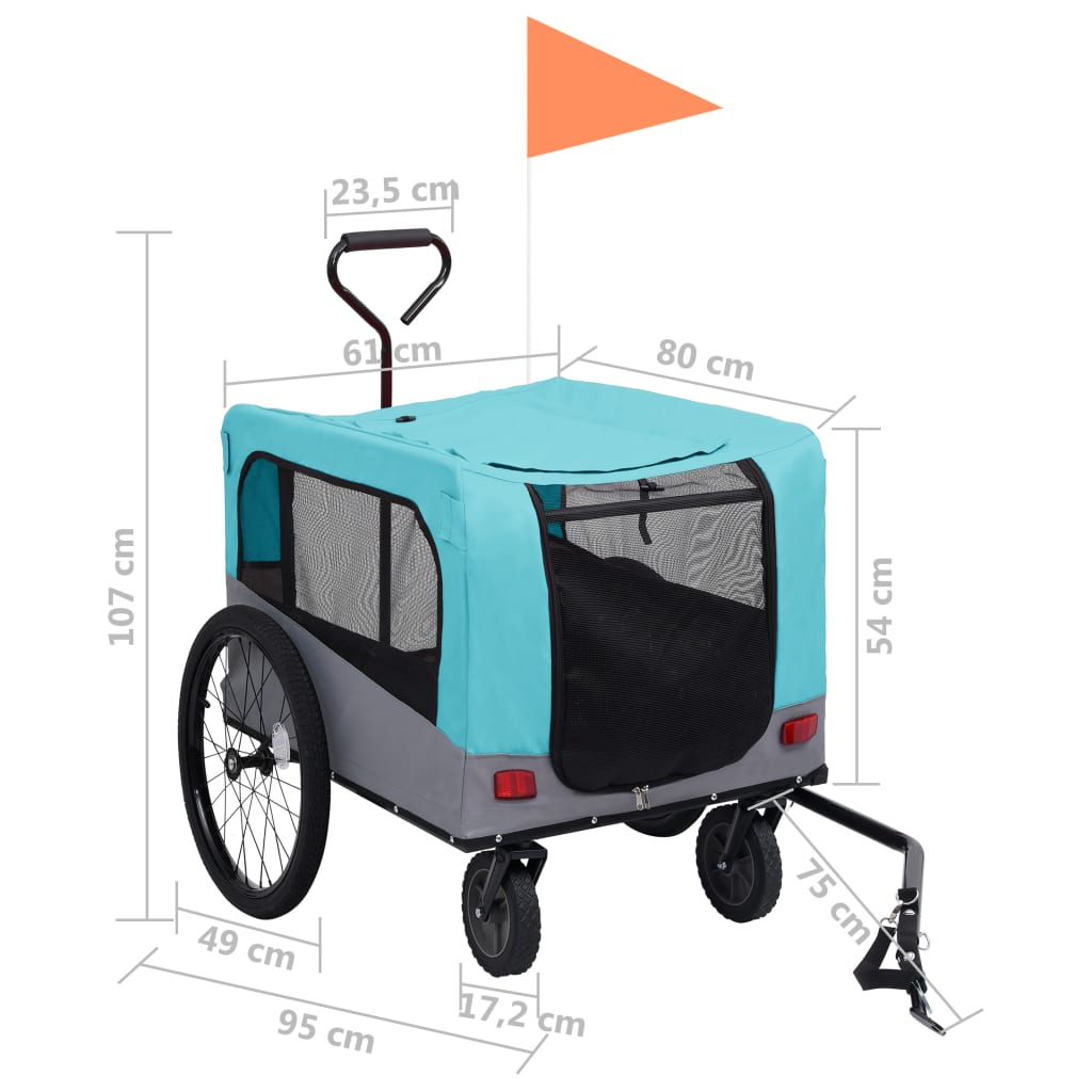 Chariot pour chien avec remorque à vélo 2 en 1