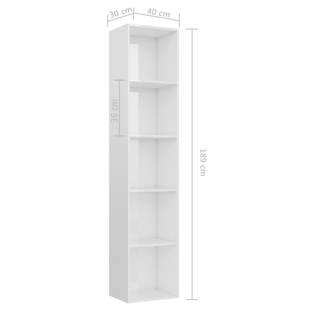 Boekenkast 60x30x189 cm bewerkt hout eikenkleurig