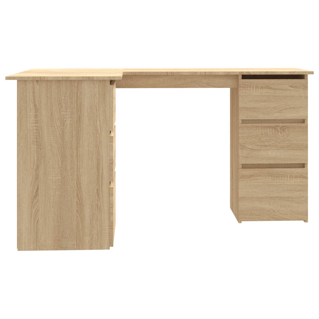 Hoekbureau 145x100x76 cm bewerkt hout