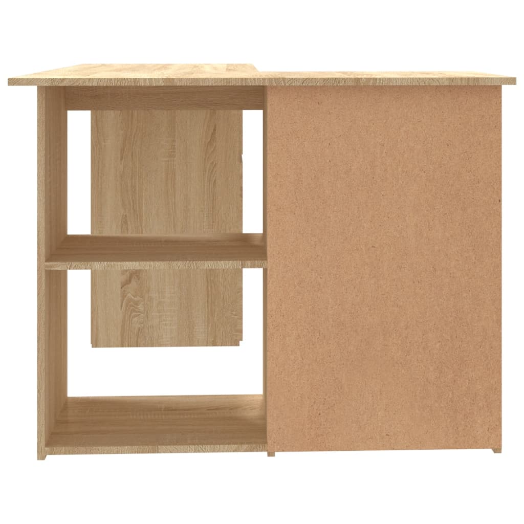 Hoekbureau 145x100x76 cm bewerkt hout