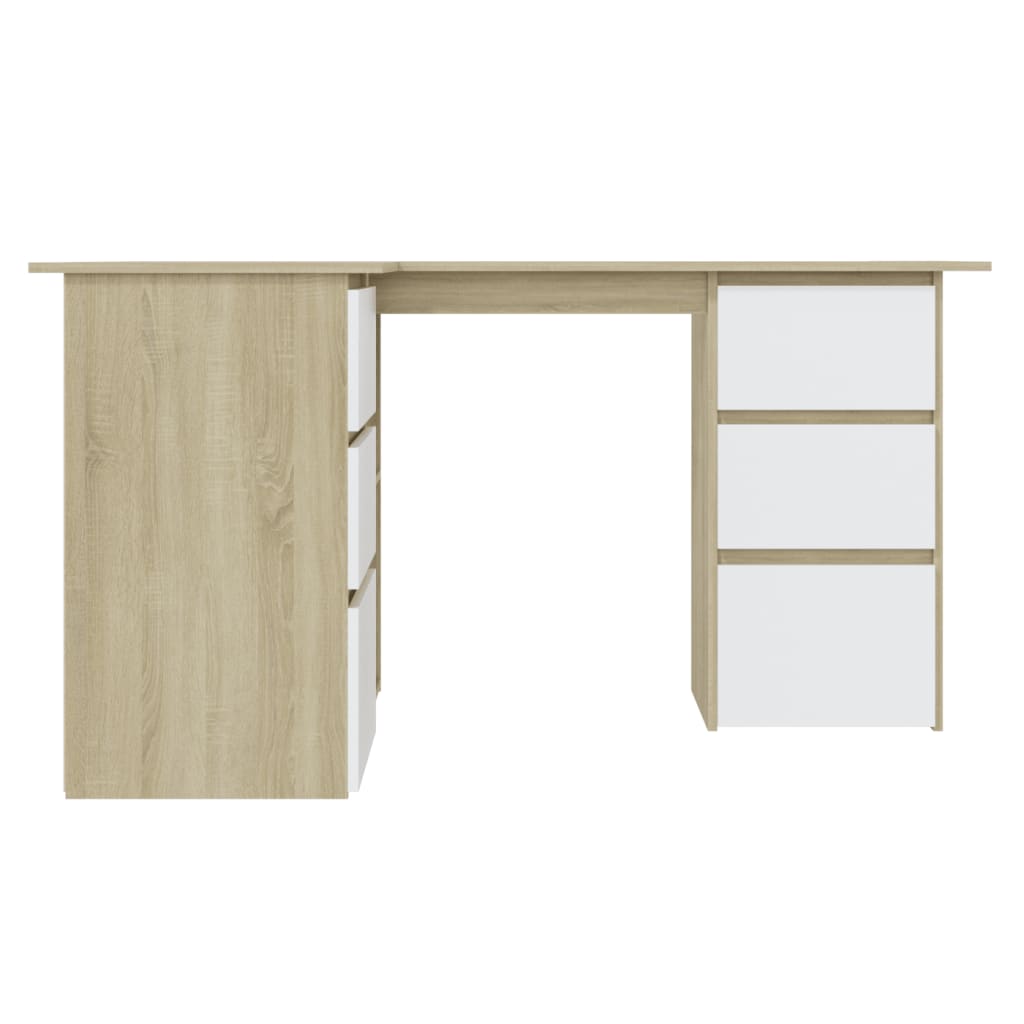 Hoekbureau 145x100x76 cm bewerkt hout