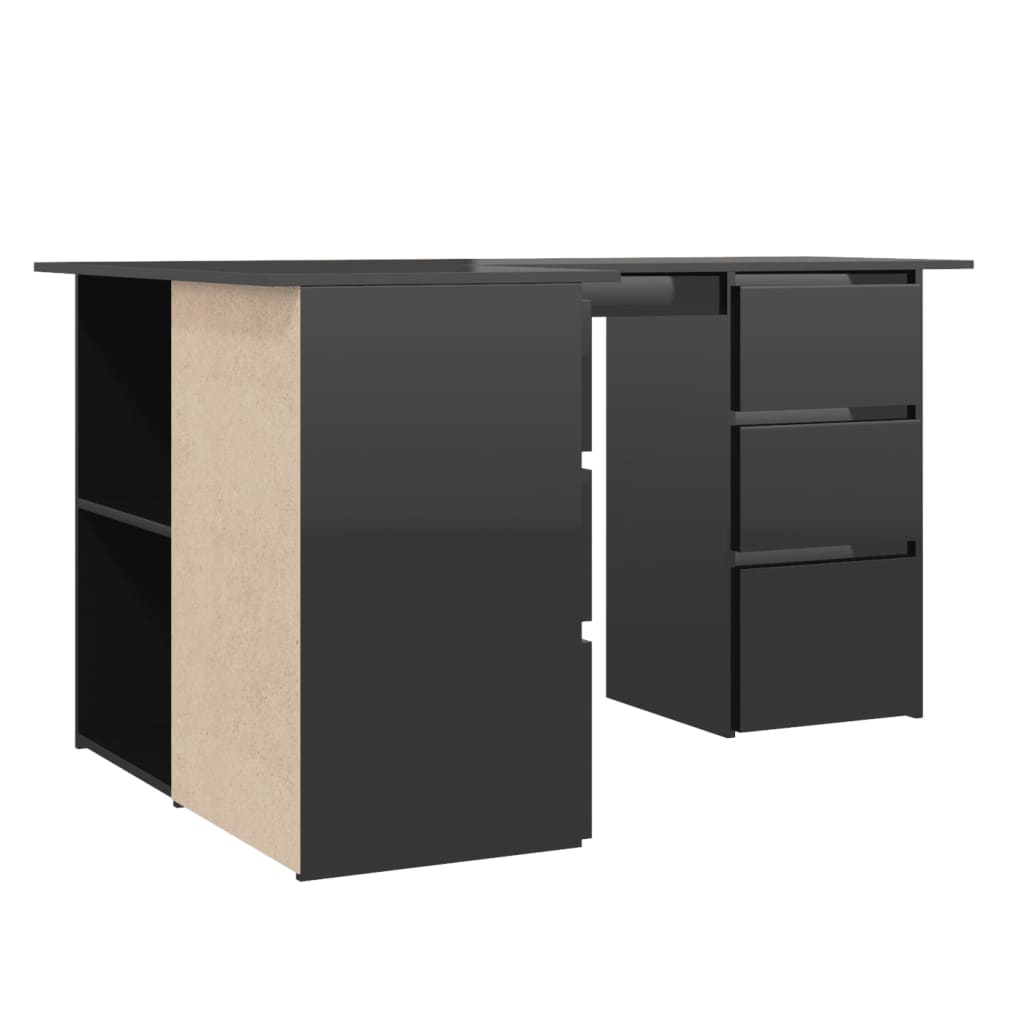 Hoekbureau 145x100x76 cm bewerkt hout