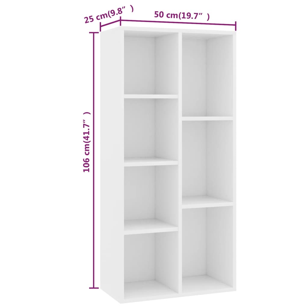 Boekenkast 50x25x106 cm eikenkleurig