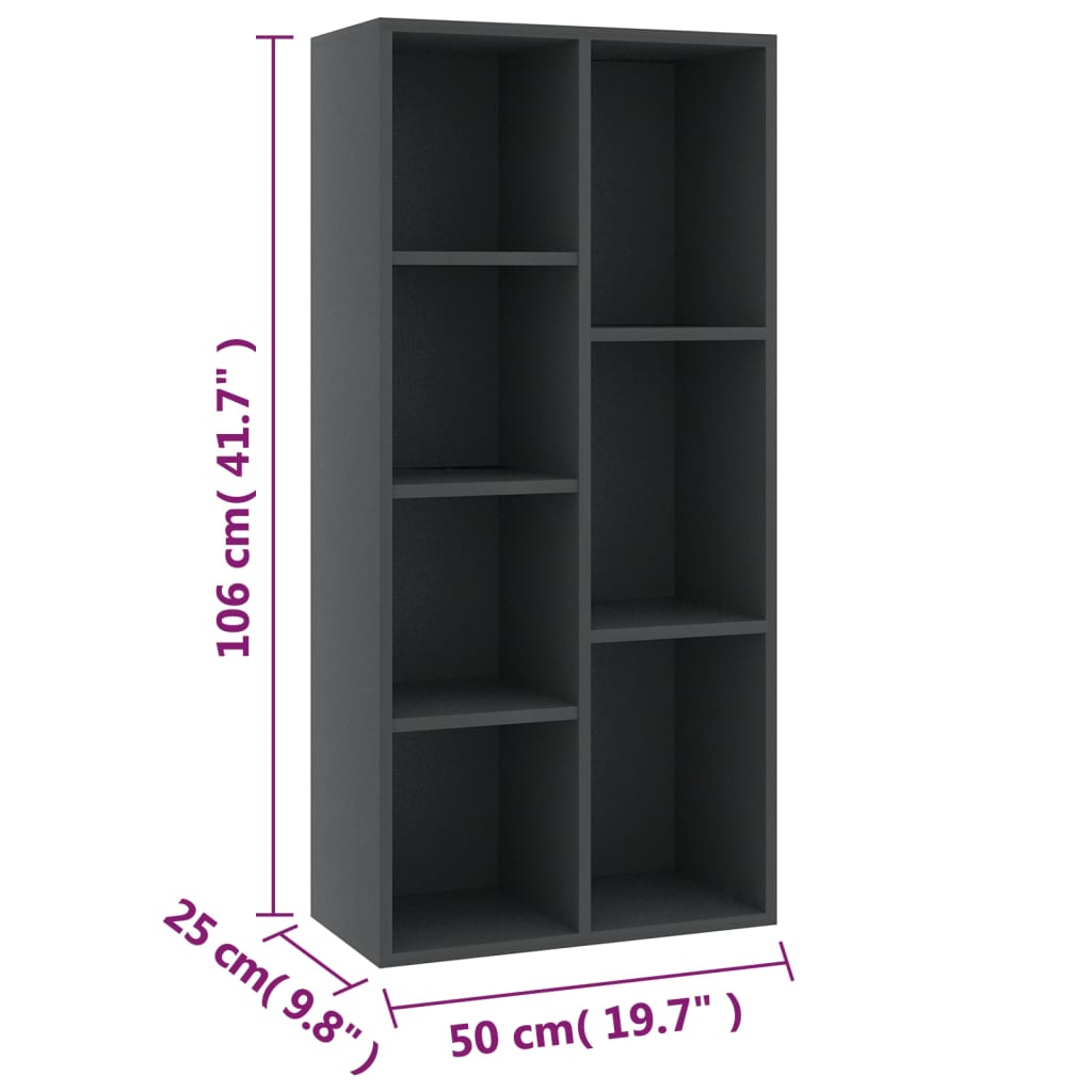 Boekenkast 50x25x106 cm eikenkleurig