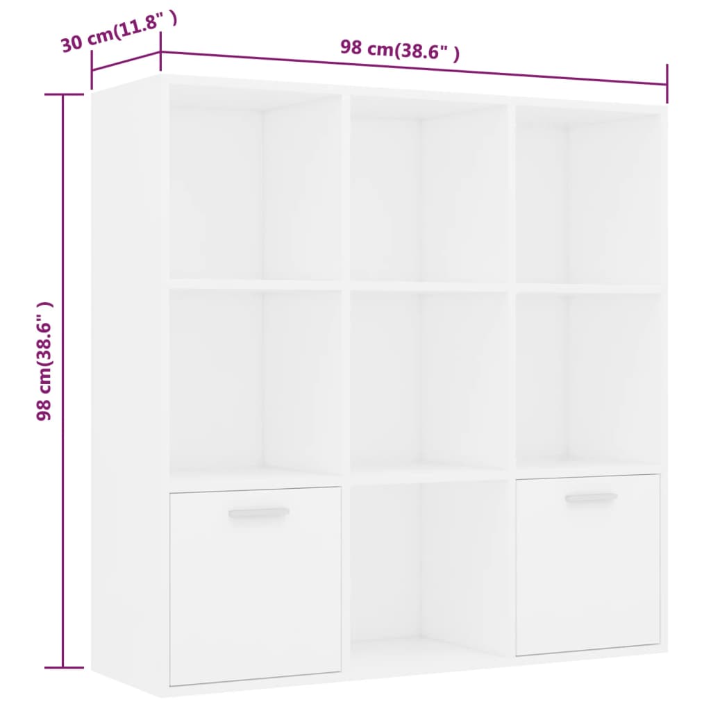 Boekenkast 98x30x98 cm eikenkleurig