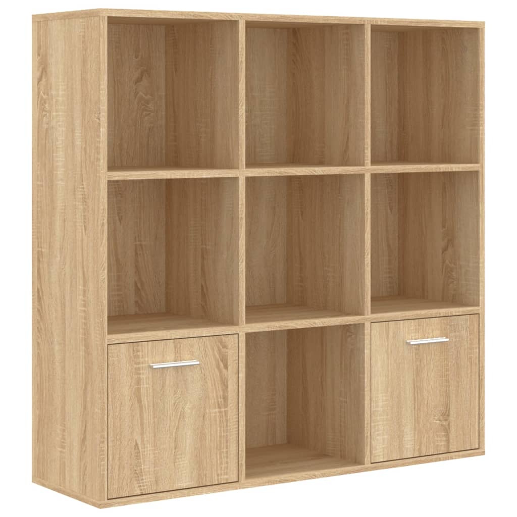 Boekenkast 98x30x98 cm eikenkleurig