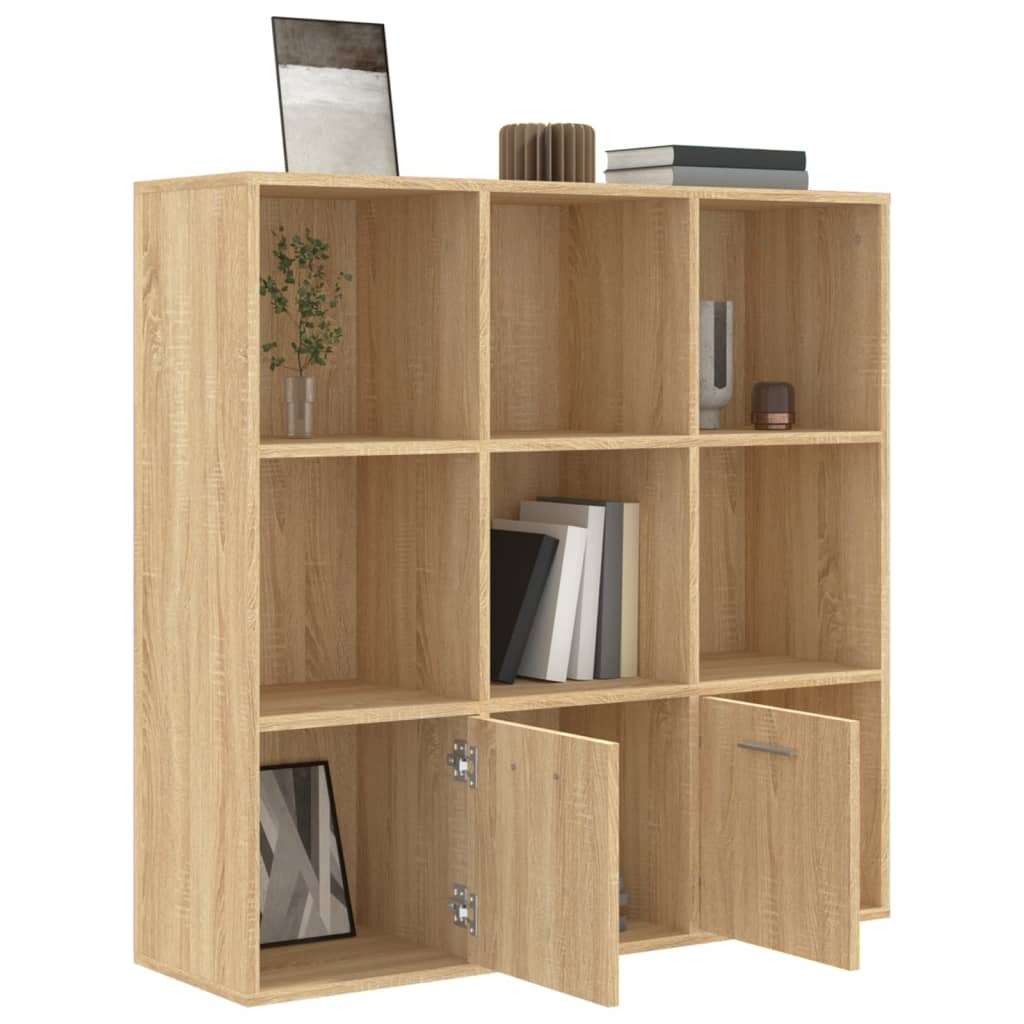 Boekenkast 98x30x98 cm eikenkleurig